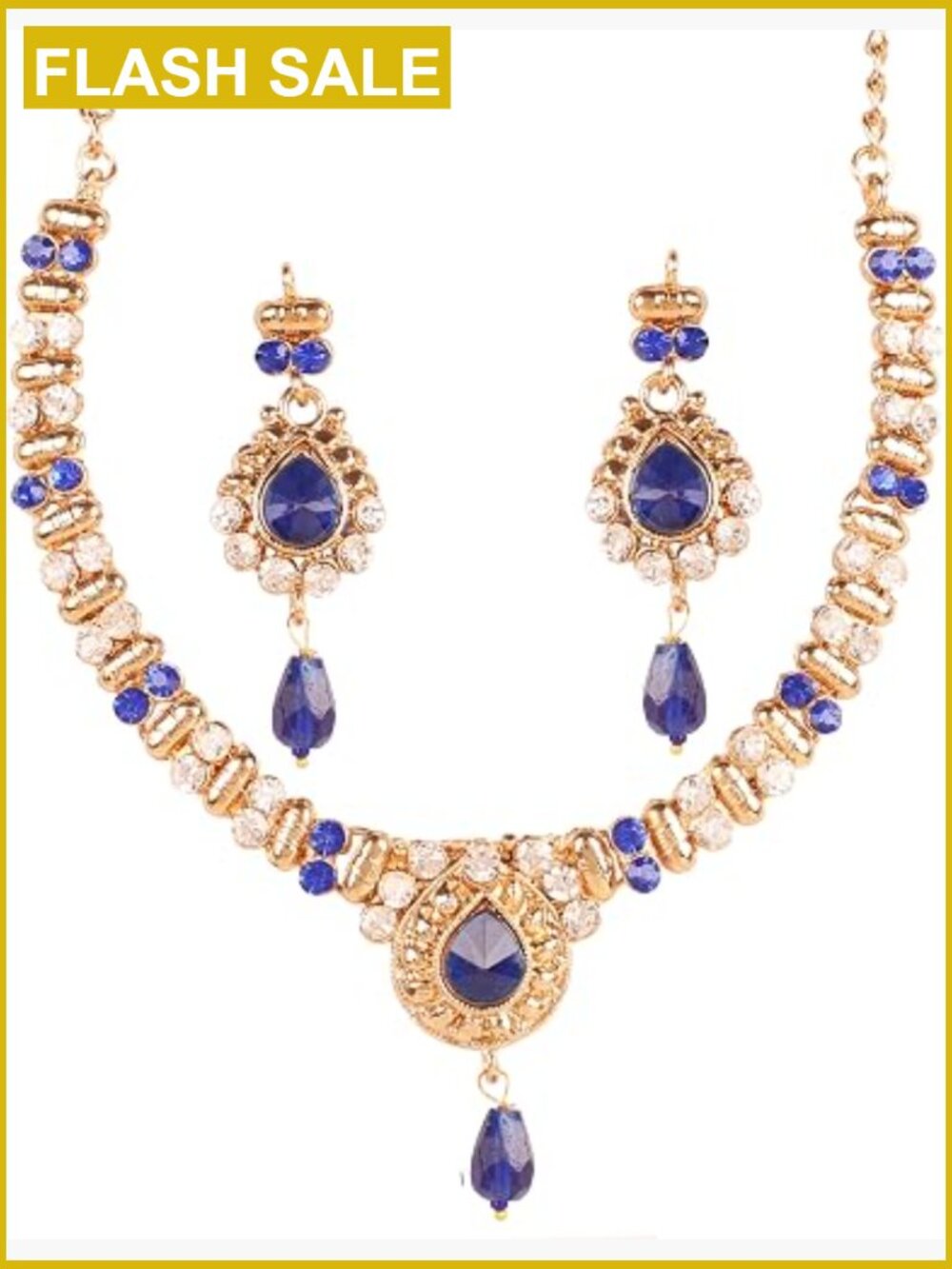 Bollywood Traditional Handcrafted Designer Jewelry Set Necklace Earrings